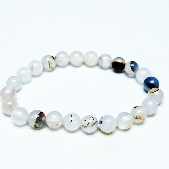 デンドリック アゲート ブレスレット 8mm t108-6186 : 誠安天然石専門