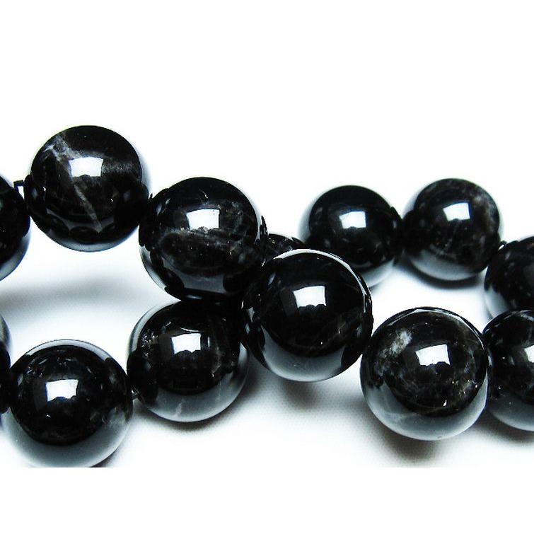 モリオン 純天然 黒水晶 ブレスレット 18mm t112-7027 : 誠安天然石
