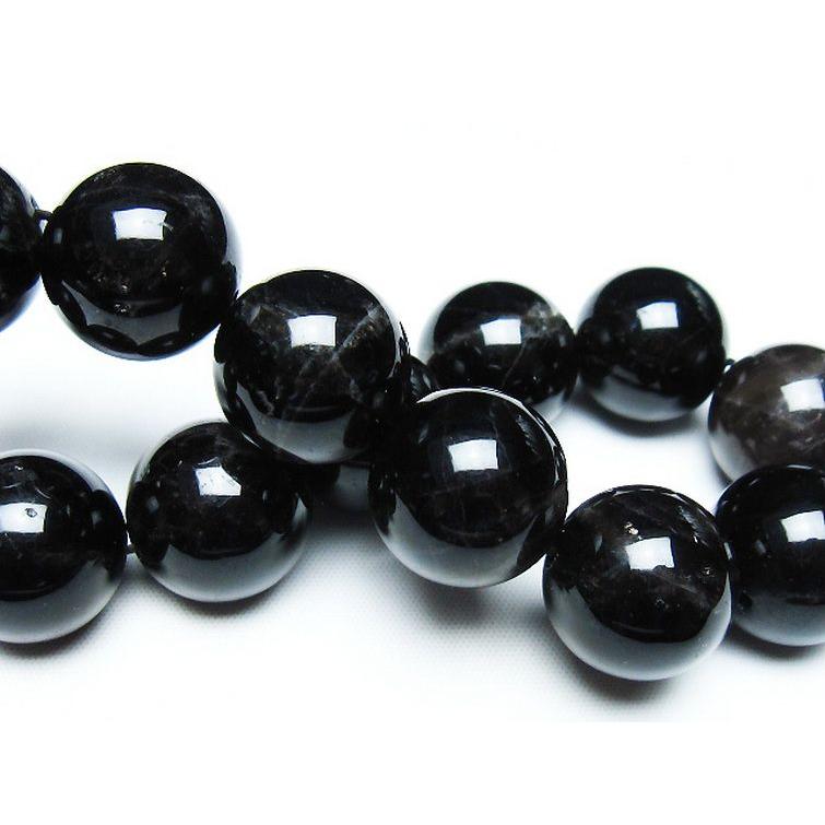 モリオン 純天然 黒水晶 ブレスレット 18mm t112-7455 : 誠安天然石