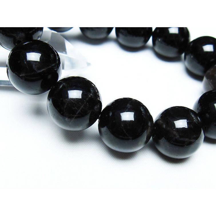 【高級】黒水晶 ブレスレット 18mm モリオン 純天然 黒水晶 ブレスレット 18mm t112-7455 : 誠安天然石