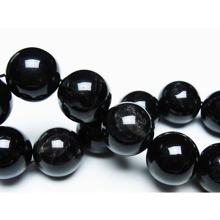 【高級】黒水晶 ブレスレット 18mm モリオン 純天然 黒水晶 ブレスレット 18mm t112-7459 : 誠安天然石