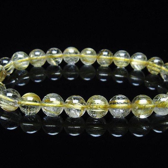ルチルクォーツ ブレスレット ゴールドタイチンルチル 8mm t116-12099