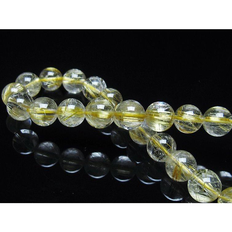 ルチルクォーツ ブレスレット ゴールドタイチンルチル 8mm t116-12099