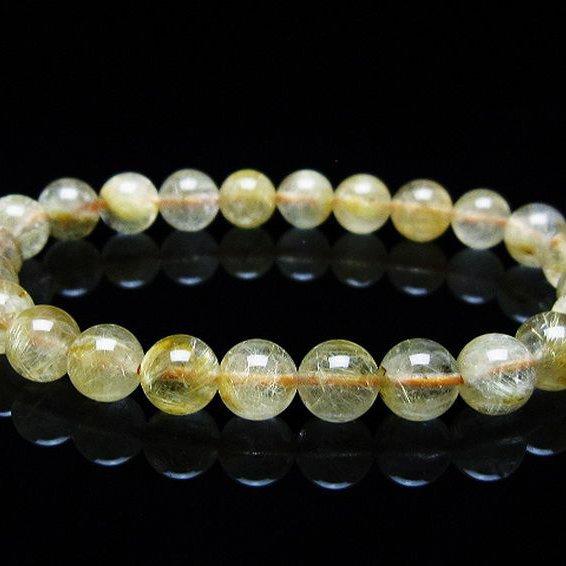 ルチルクォーツ ブレスレット ゴールドタイチンルチル 8mm t116-12363