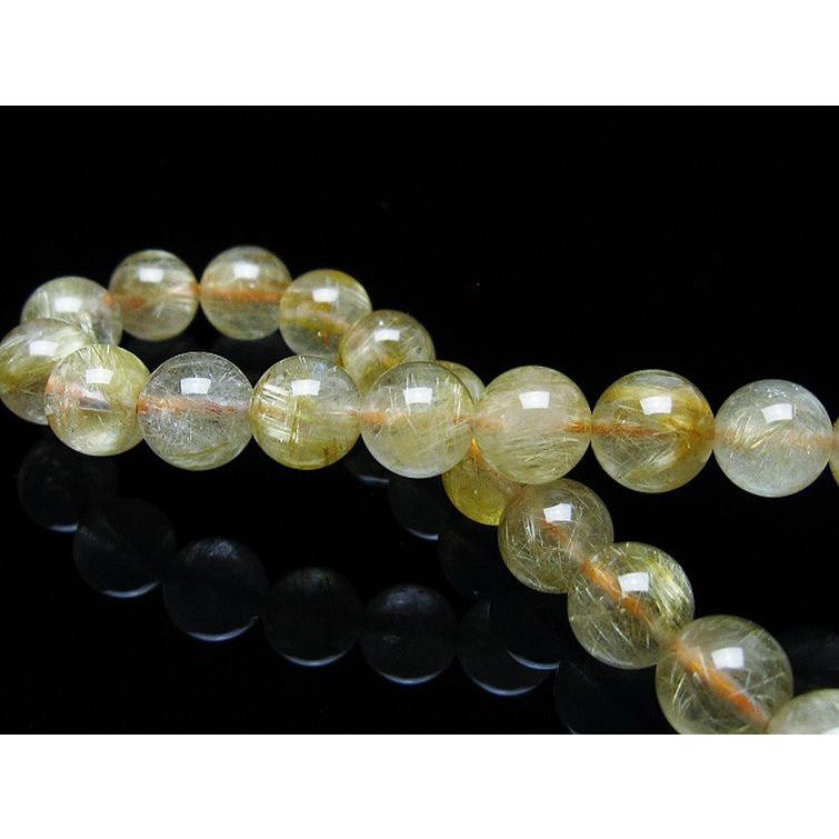 ルチルクォーツ ブレスレット ゴールドタイチンルチル 8mm t116-12363