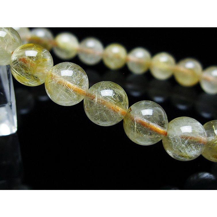 ルチルクォーツ ブレスレット ゴールドタイチンルチル 8mm t116-12363