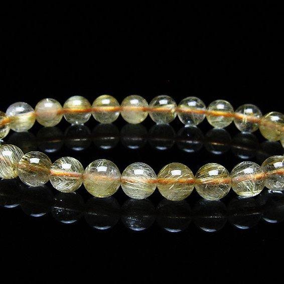 ゴールドルチルクォーツ タイチン ブレスレット タイチンルチルクォーツブレスレット・ ゴールデンルチルクォーツ(金