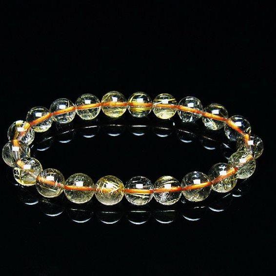 高グレード／9ミリ／タイチンルチル／ゴールドルチル／ブレスレット 高品質 ゴールドルチル/タイチンルチル/ブレスレット 最高品質/黄色み