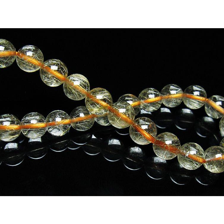 ルチルクォーツ ブレスレット ゴールドタイチンルチル7mm t116-12730