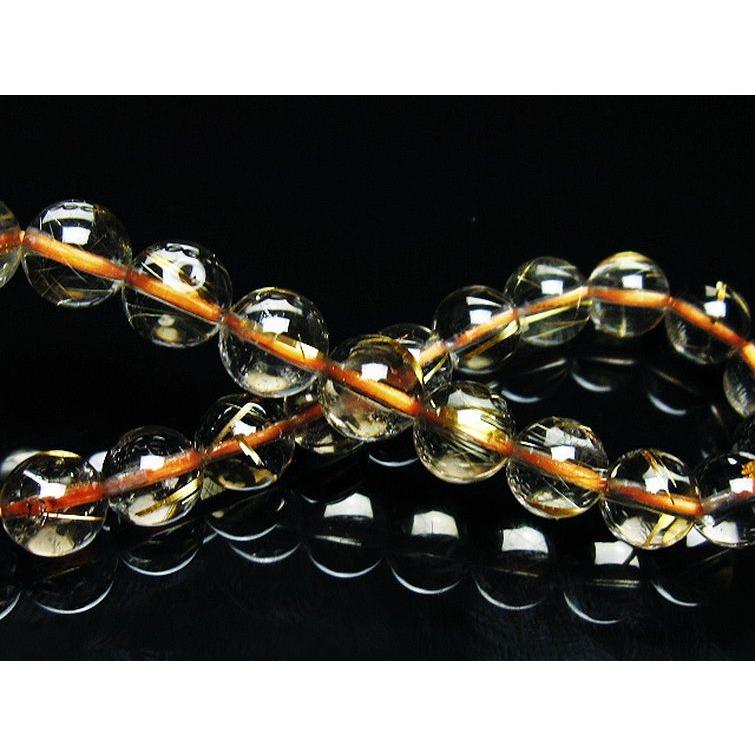 ルチルクォーツ ブレスレット ゴールドタイチンルチル 8mm t116-12736