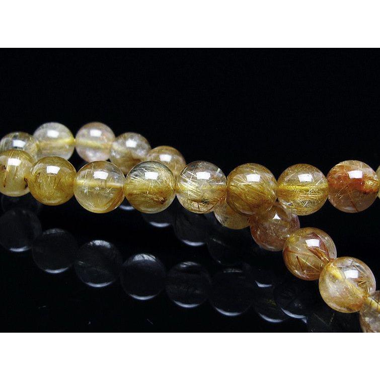 ルチルクォーツ ブレスレット ゴールドタイチンルチル 8mm t116-12819