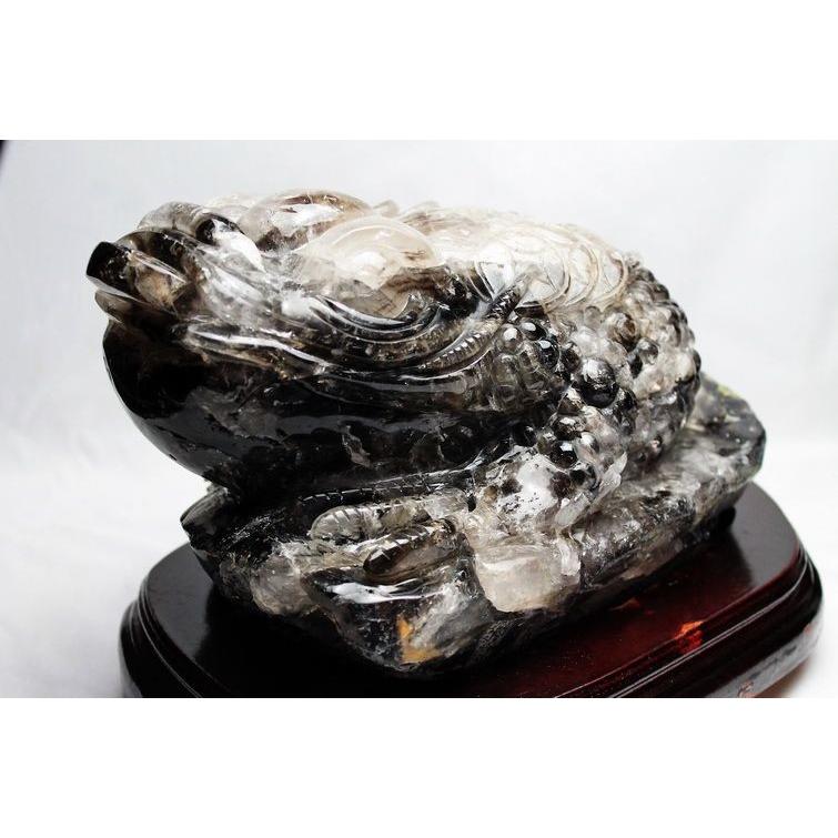 14Kg ライトニング水晶 [金蟾] 置物 同梱不可 T130-509_2