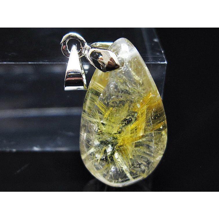 ルチルクォーツ ゴールドタイチンルチル ペンダント t134-4172 : 誠安