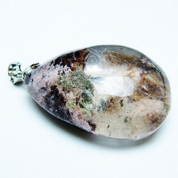 ガーデンクォーツ（庭園水晶） ペンダント t136-4664 : 誠安天然石専門