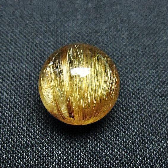 ルチルクォーツ 丸玉 ゴールドタイチンルチル水晶 12mm t145-2347 : 誠