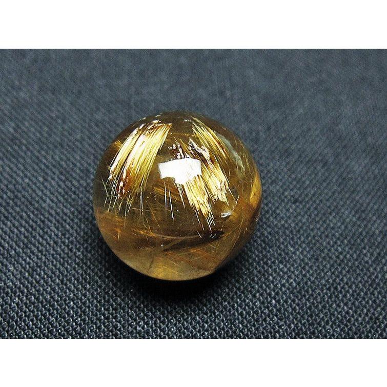 ルチルクォーツ 丸玉 ゴールドタイチンルチル水晶 15mm t145-2360 : 誠