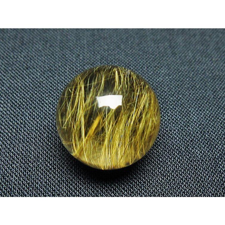ルチルクォーツ 丸玉 ゴールドタイチンルチル水晶 17mm t145-2374 : 誠