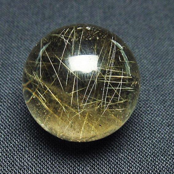 ルチルクォーツ 丸玉 ゴールドタイチンルチル水晶 22mm t145-2411 : 誠