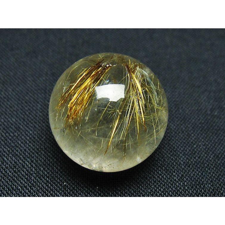 ルチルクォーツ 丸玉 ゴールドタイチンルチル水晶 20mm t145-2427 : 誠