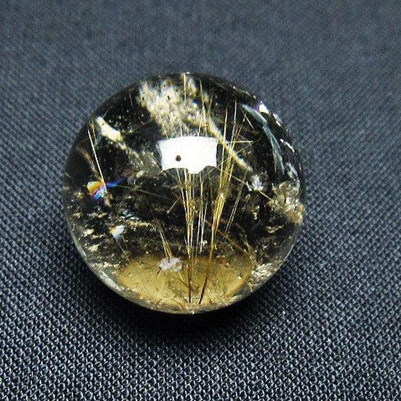 ルチルクォーツ 丸玉 ゴールドタイチンルチル水晶 20mm t145-2430 : 誠