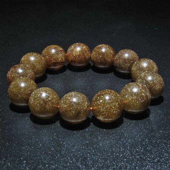 最高級　タイチンルチル　7mm　天然石　ブレスレット　ルチル 最高級タイチンルチル7mm天然石ブレスレットルチル