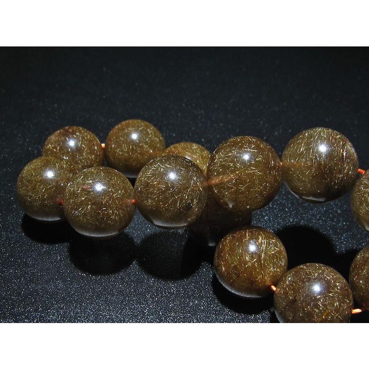 ルチルクォーツ（金針ルチル水晶） ブレスレット 19mm t15-10273 : 誠 
