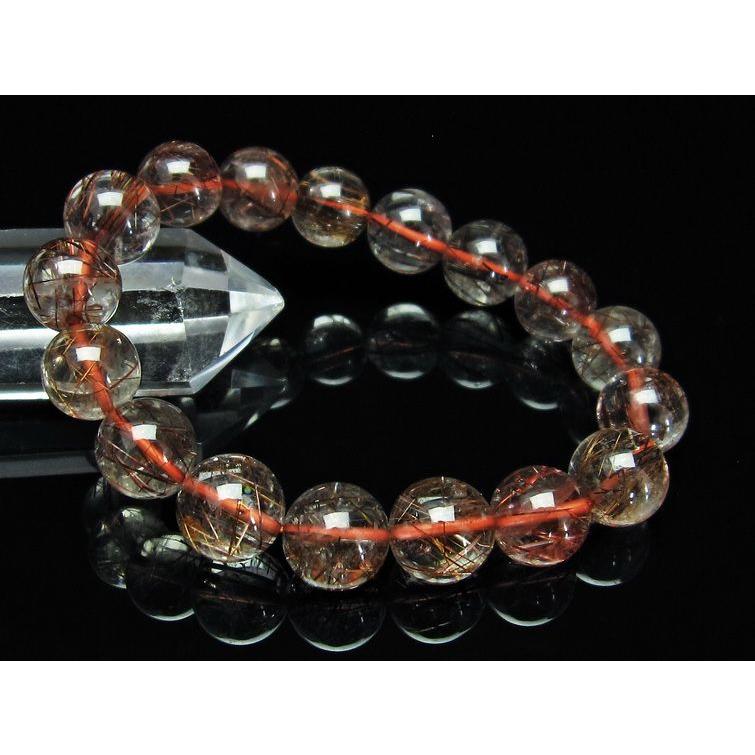 ルチルクォーツ ブレスレット キャッツアイルチル 12mm t15-10365 : 誠