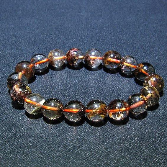 ガーデンクォーツ ブレスレット ルチル入り 庭園水晶 11mm t15-10408 
