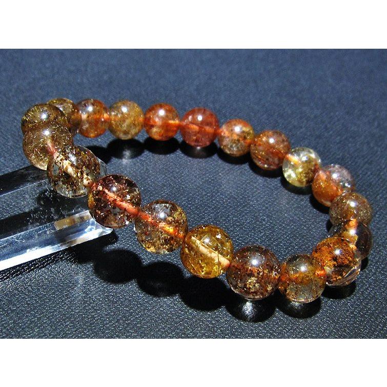 ガーデンクォーツ ブレスレット ルチル入り 庭園水晶 10mm t15-10417 