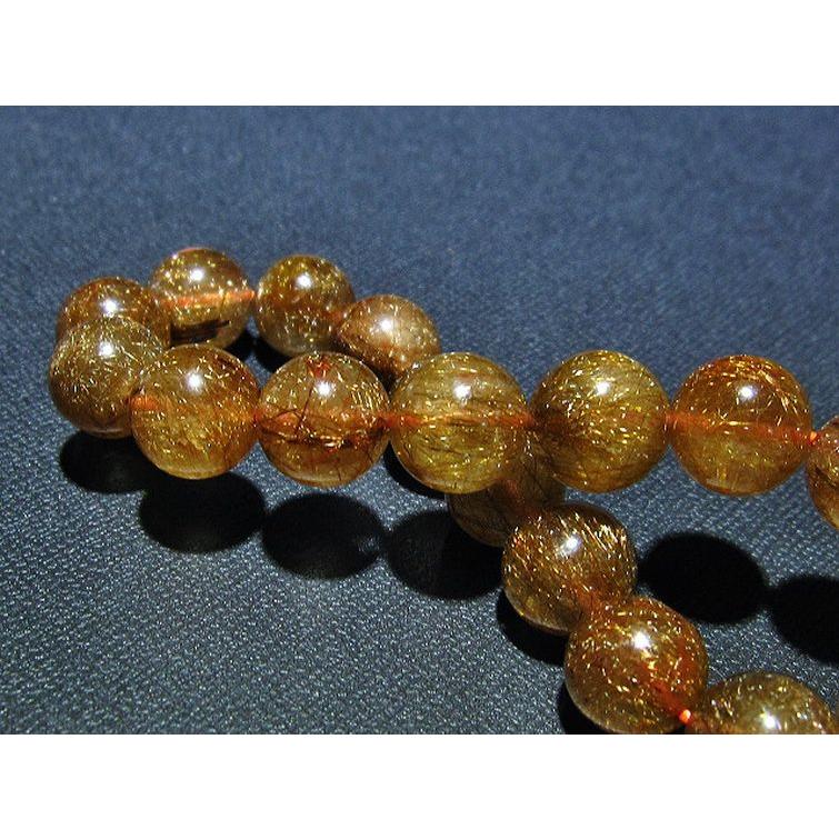 ルチルクォーツ（金針ルチル水晶） ブレスレット 11mm t15-10491 : 誠