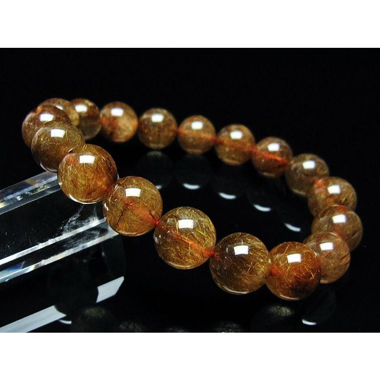 ルチルクォーツ（金針ルチル水晶） ブレスレット 11mm t15-10491 : 誠