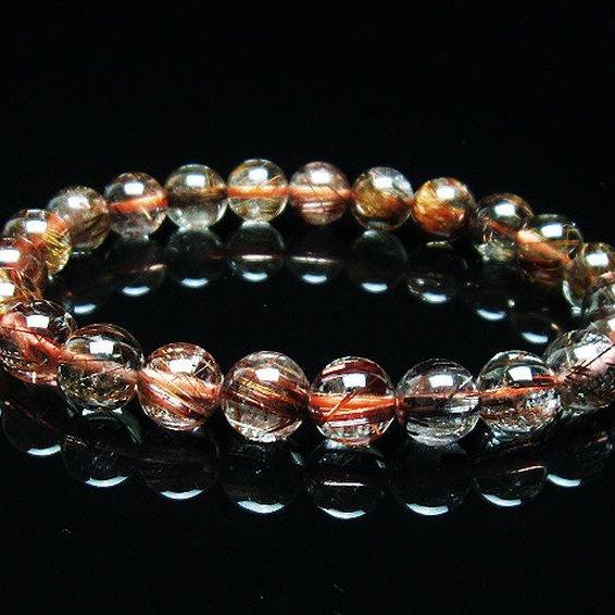 ルチルクォーツ ブレスレット ファイナルグレードルチル 9mm t15-10552