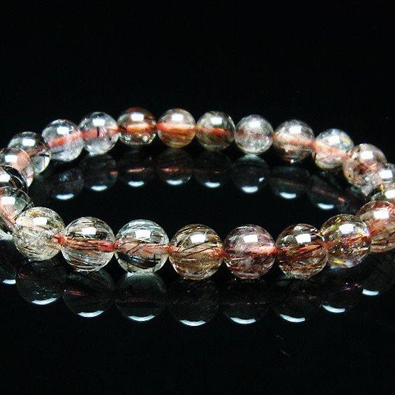 ルチルブレスレット 楽天市場】シルバールチル ブレスレット 11.6mm 19cm メンズL