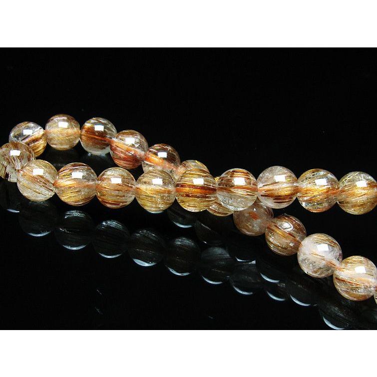 ルチルクォーツ ブレスレット ファイナルグレードルチル 7mm t15-10852