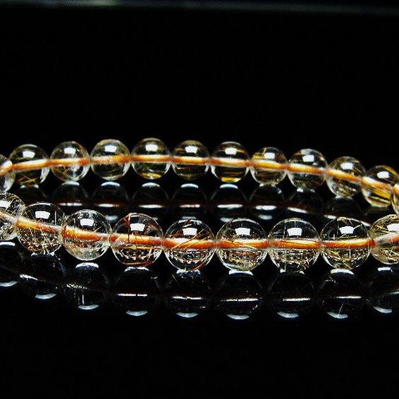 ファイナルグレードルチルクォーツ（金針ルチル水晶） ブレスレット
