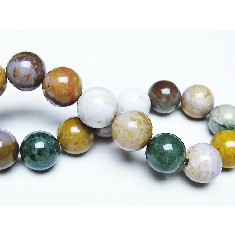 オーシャンジャスパー ブレスレット 12mm t153-3354 : 誠安天然石専門