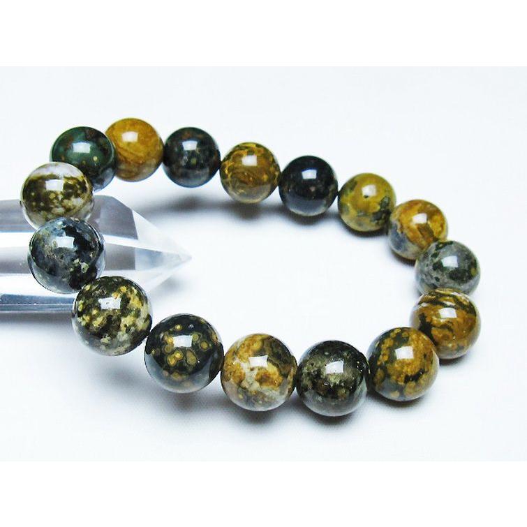 自然が創った芸術！！　オーシャンジャスパー　ブレスレット　③ピンク系 オーシャンジャスパー ブレスレット 13mm t153-3445 : 誠安天然石専門