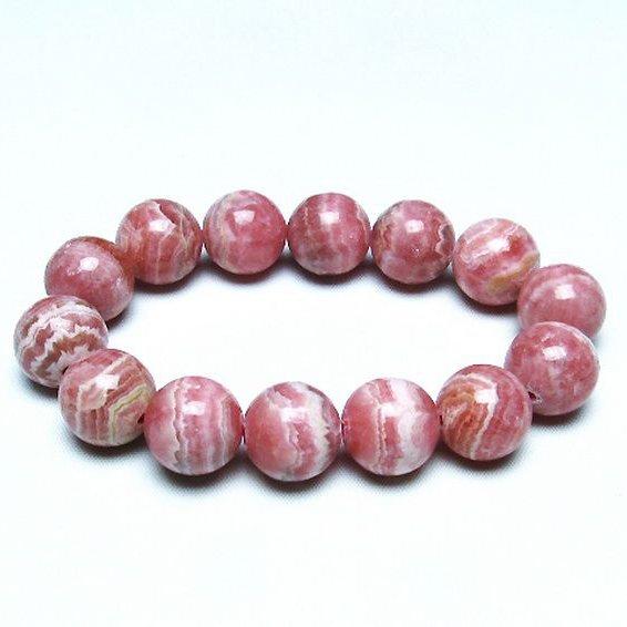 インカローズ ロードクロサイト ブレスレット 16mm t16-14579 : 誠安