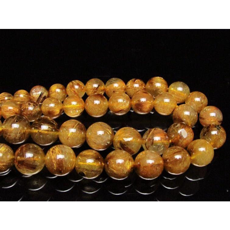 ルチルクォーツ ネックレス ゴールドタイチンルチル 13mm t162-399_3