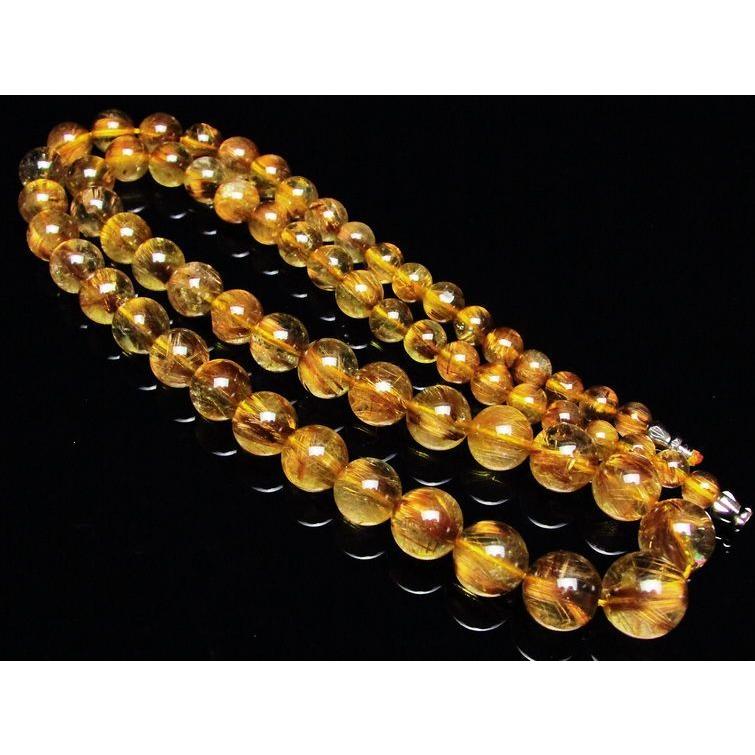 ルチルクォーツ ネックレス ゴールドタイチンルチル 12mm t162-437_1