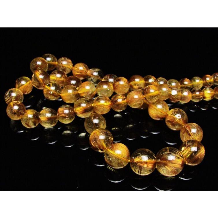 ルチルクォーツ ネックレス ゴールドタイチンルチル 12mm t162-437_2