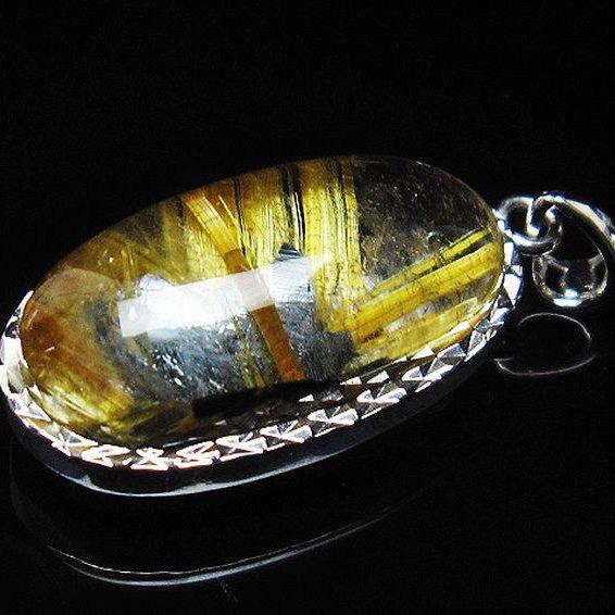 ルチルクォーツ ゴールドタイチンルチル ペンダント t162-505 : 誠安