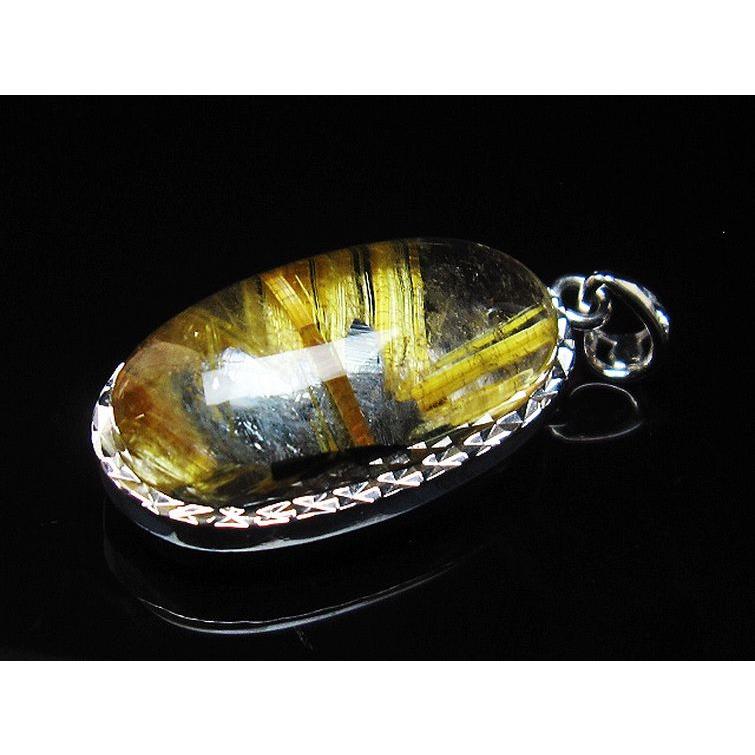 ルチルクォーツ ゴールドタイチンルチル ペンダント t162-505 : 誠安