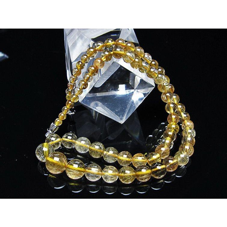 ルチルクォーツ ネックレス ゴールドタイチンルチル 10mm t162-700