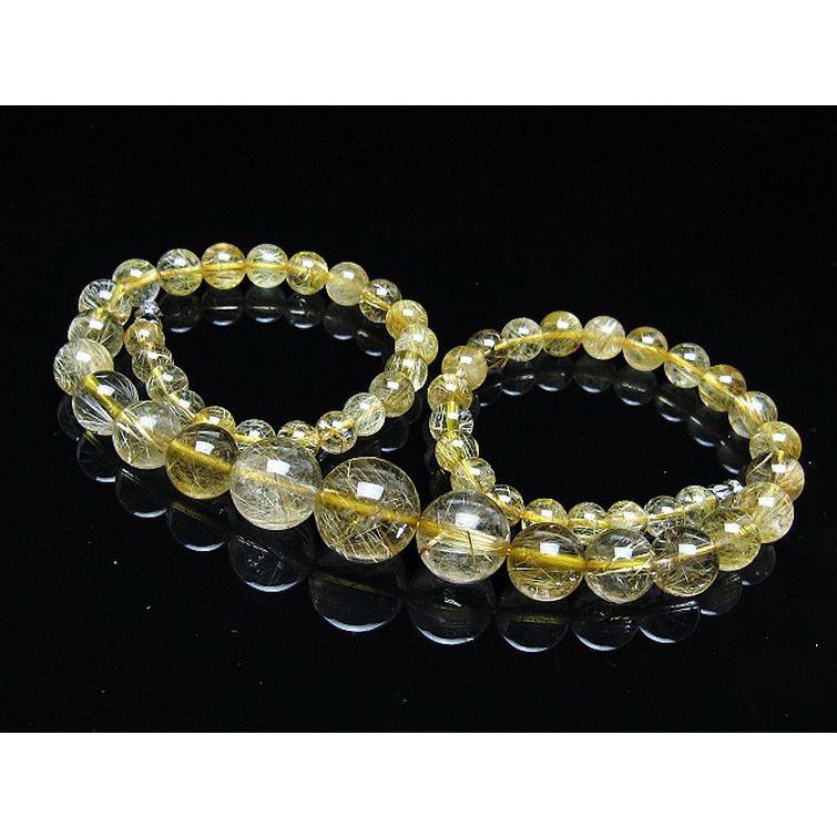 ルチルクォーツ ネックレス ゴールドタイチンルチル 14mm t162-713 
