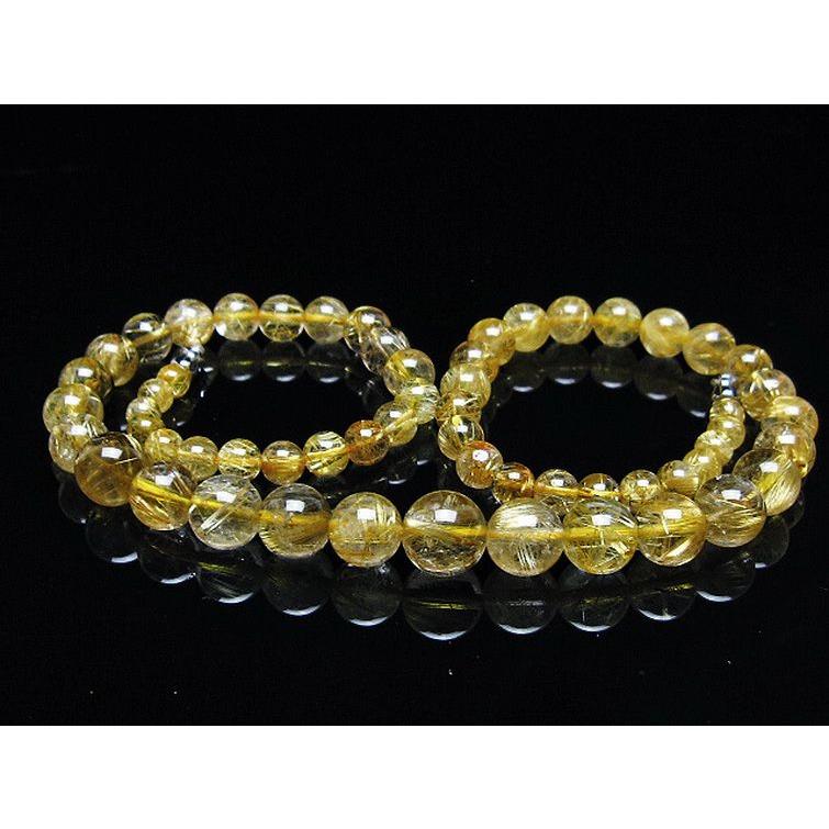 ルチルクォーツ ネックレス ゴールドタイチンルチル 10mm t162-743