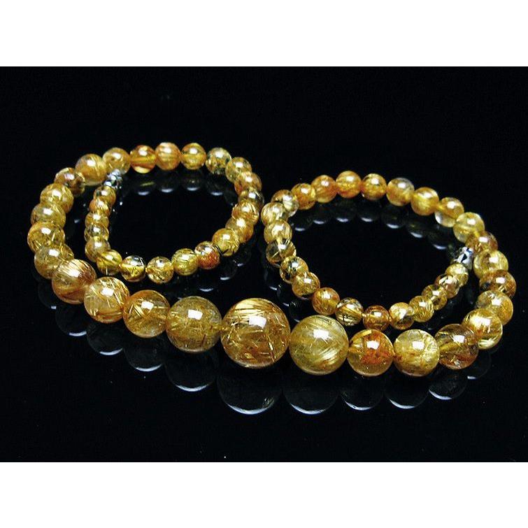 ルチルクォーツ ネックレス ゴールドタイチンルチル 13mm t162-754
