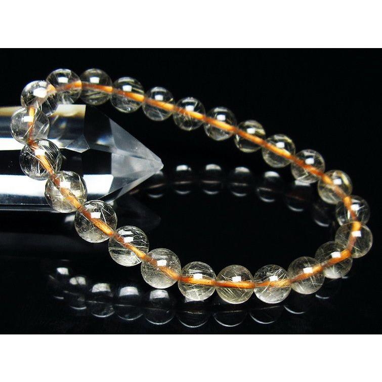 ゴールドタイチンルチル　ブレスレット　ネックレス可 ルチルクォーツ ブレスレット 11mm タイチンルチルクォーツ