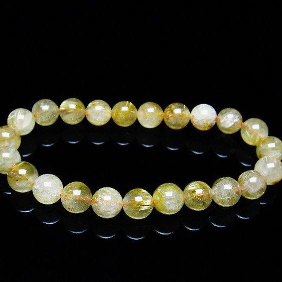 ルチルクォーツ ブレスレット ゴールドタイチンルチル 8mm t171-7553