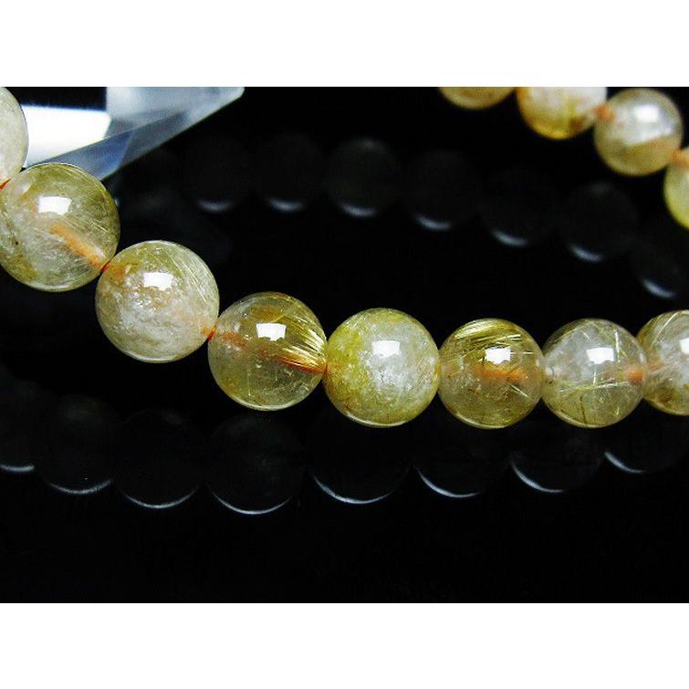 ルチルクォーツ ブレスレット ゴールドタイチンルチル 8mm t171-7553